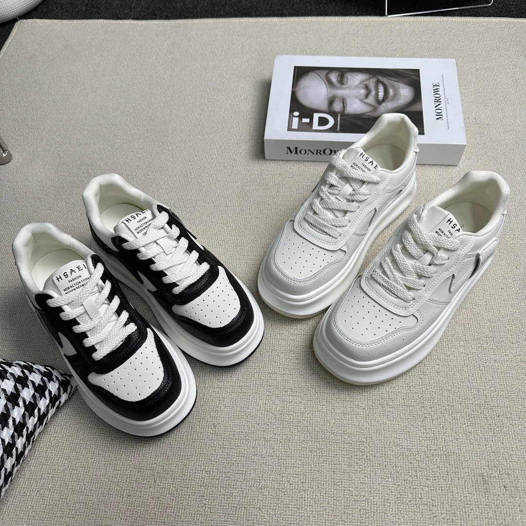 春季新款时尚女鞋厚底2025百搭板鞋爆款休闲鞋 5006