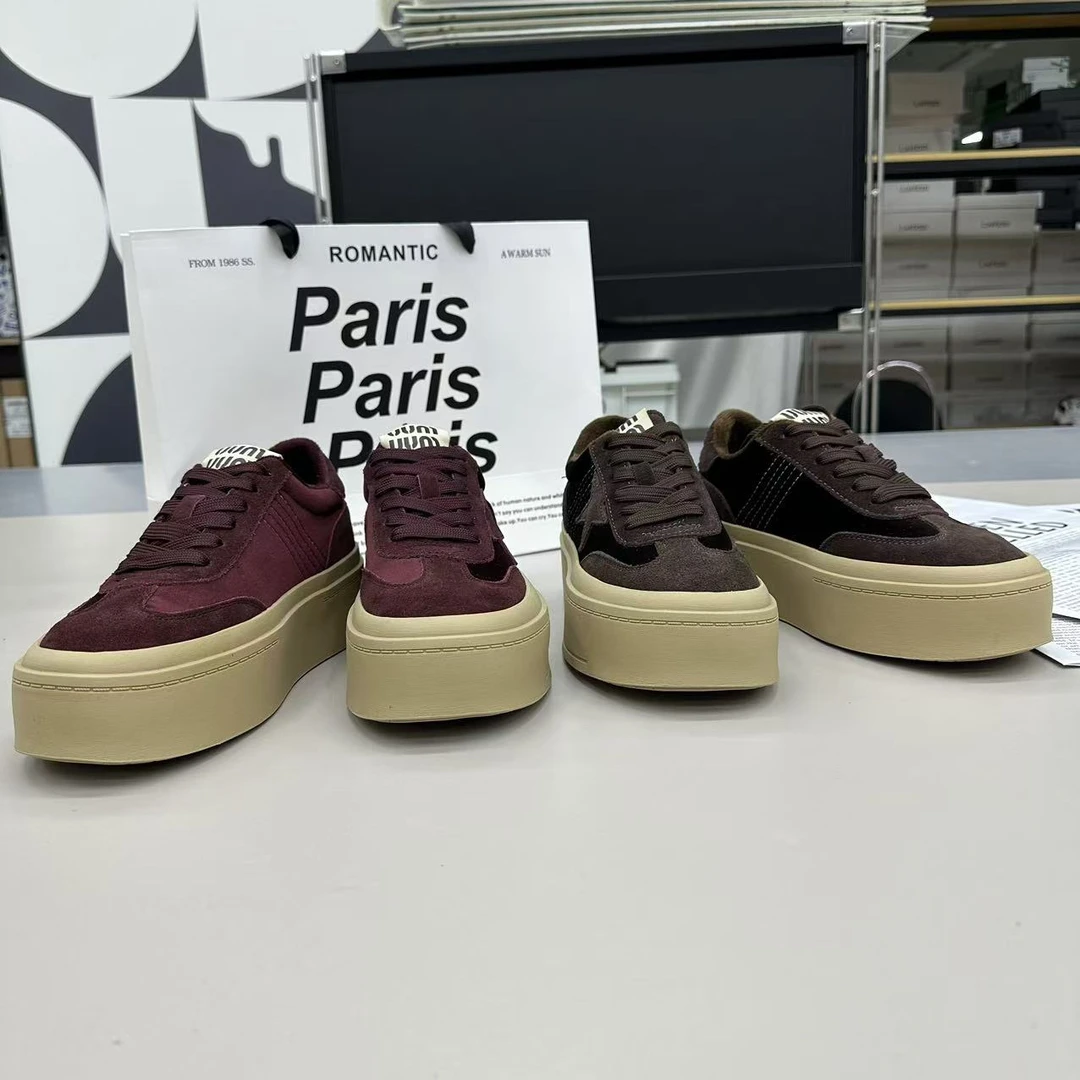 2024冬季新款加绒厚底百搭时尚复古休闲鞋 2217