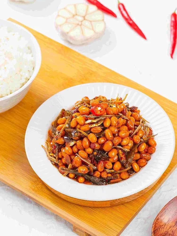 延边朝鲜族美食地窖小鱼黄豆韩式下酒菜咸菜泡菜传统200g*2袋