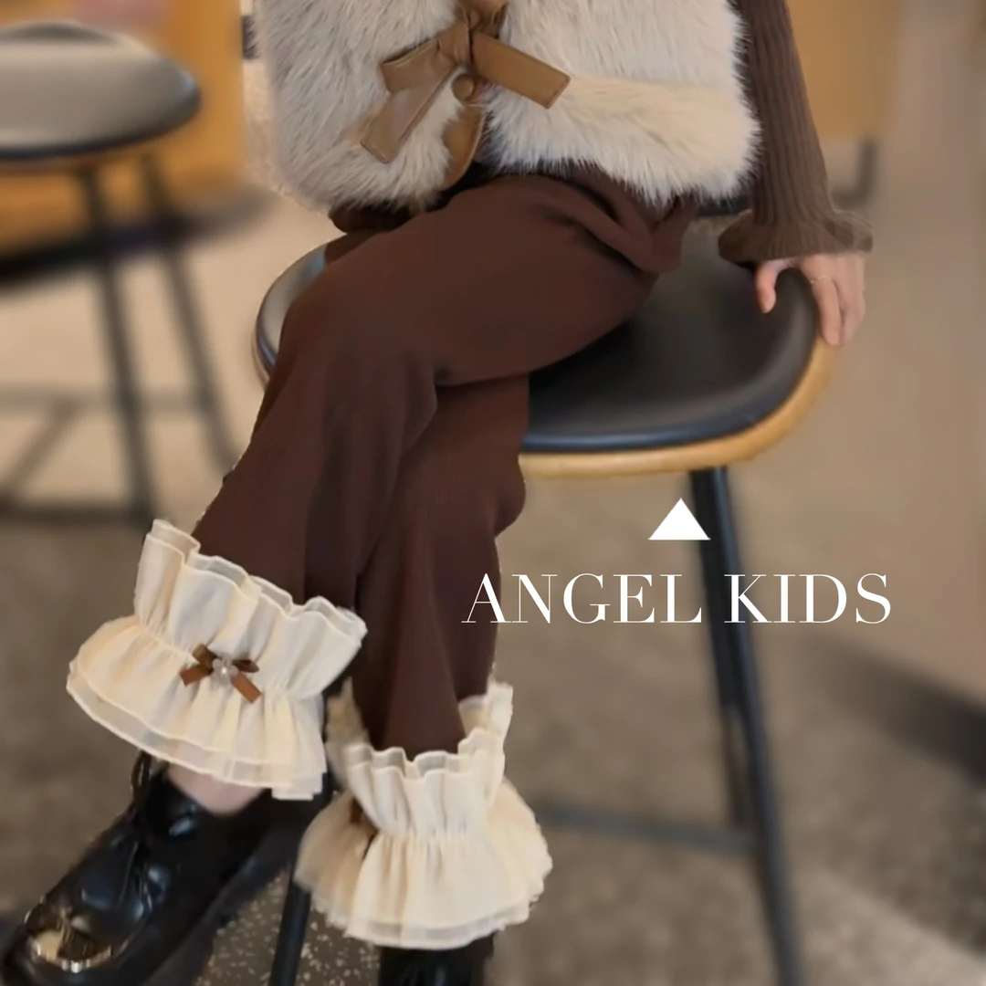 在仓【波光粼粼】2023新款儿童小众百搭长裤女宝宝春秋洋气条绒裤