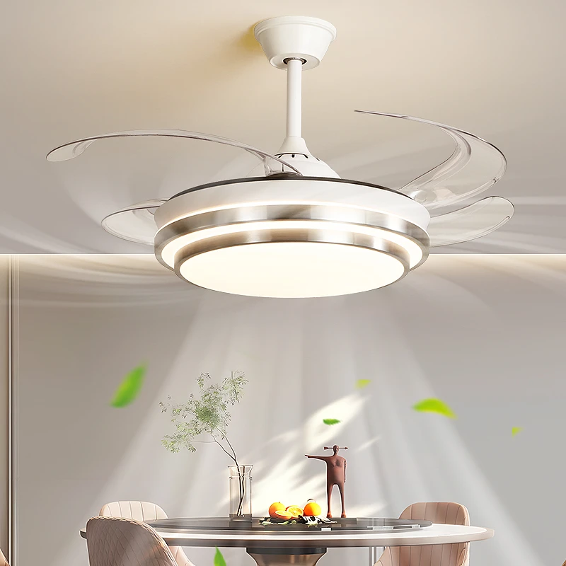 路易十四风扇客厅灯现代简约主灯全光谱led吸顶灯餐厅隐形吊扇灯