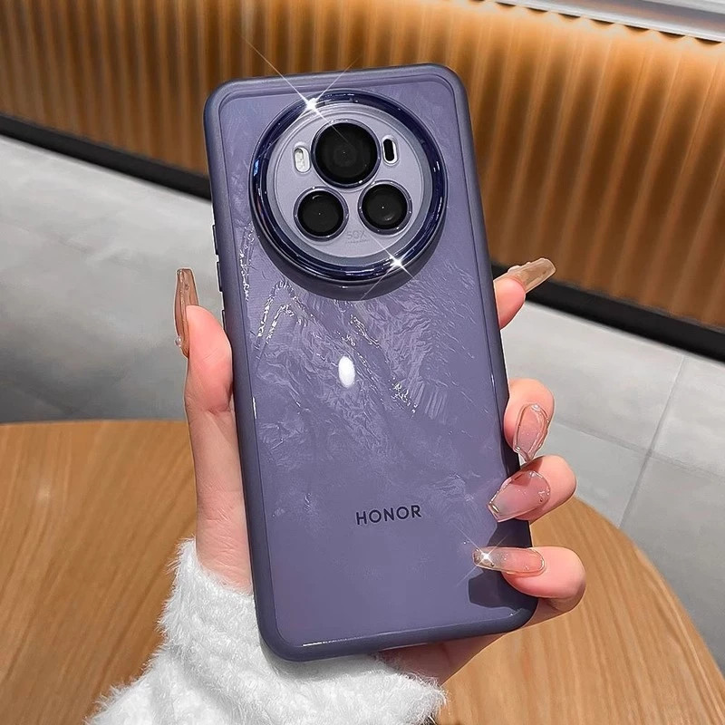 适用荣耀Magic6手机壳磨砂边框超薄magic6pro防摔透明软胶magic6p