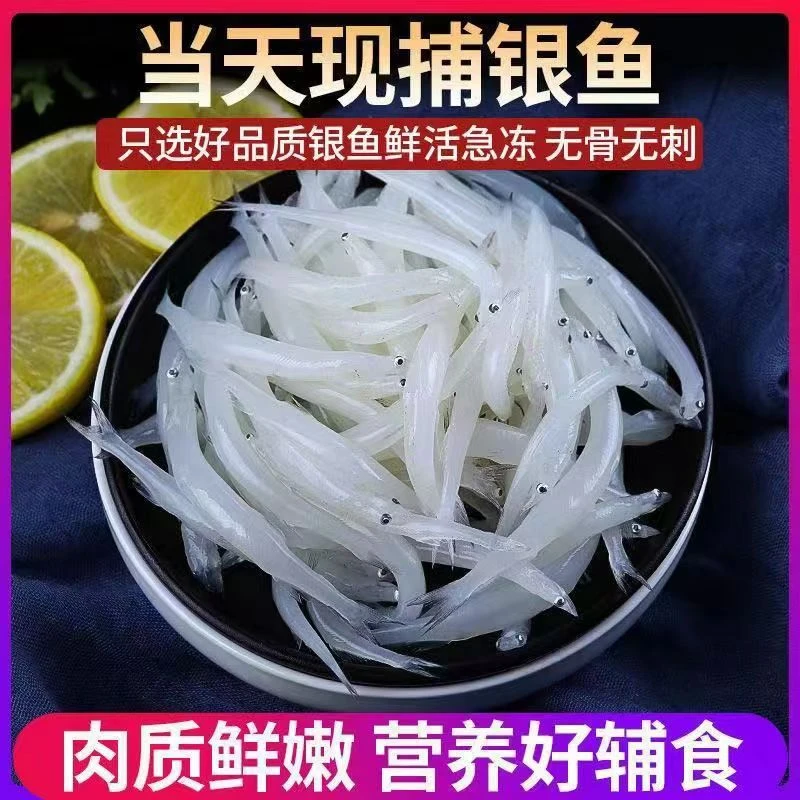 大个银鱼新鲜银鱼孕妇宝宝辅食鲜活速冻银鱼120g/包无刺无骨无磷