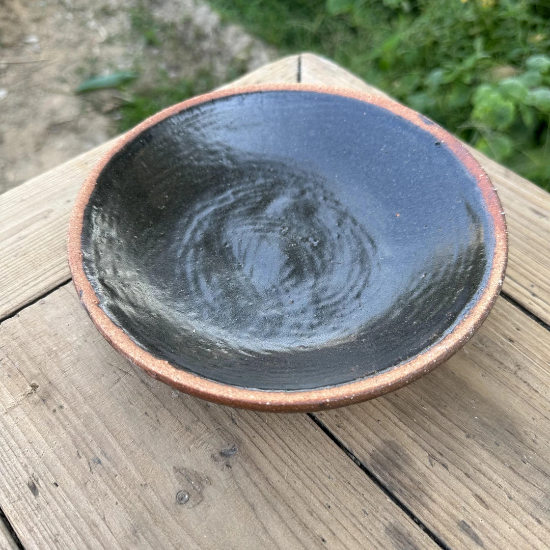 水果盘零食盘传统农家用传统农家用民宿土陶盘粗陶盘老式柴烧盘