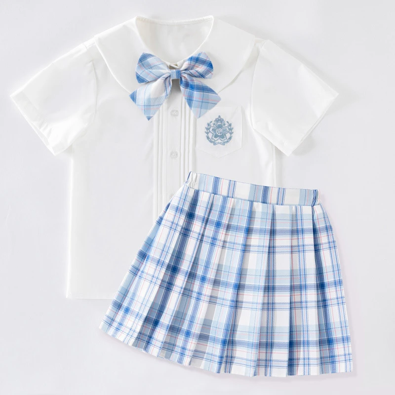 jk制服套装校服班服中大童JK衬衫百褶裙学院风8-16儿童日系水手服