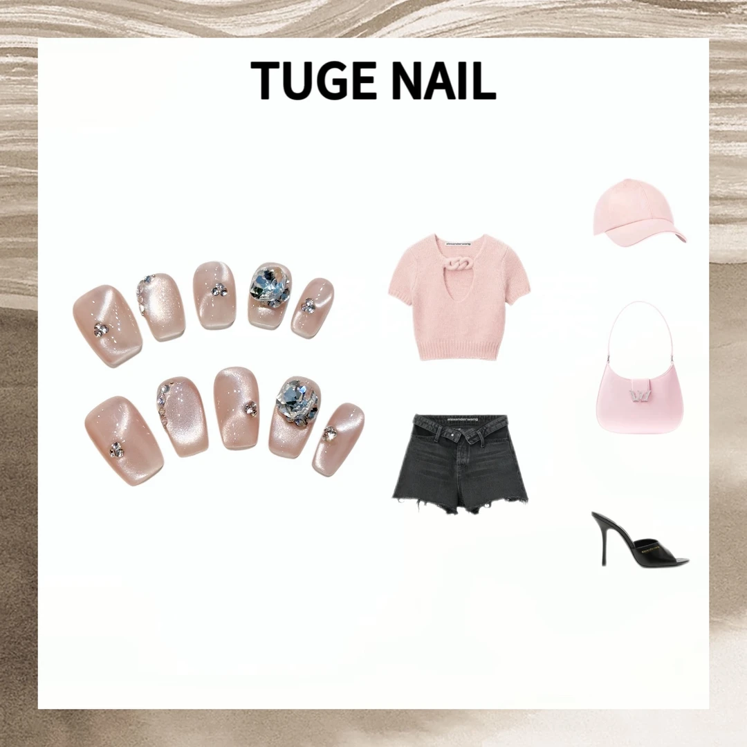 TugeNail“热浪”Citybeauty夏季高级小清新轻奢设计师美甲-鹿鹿