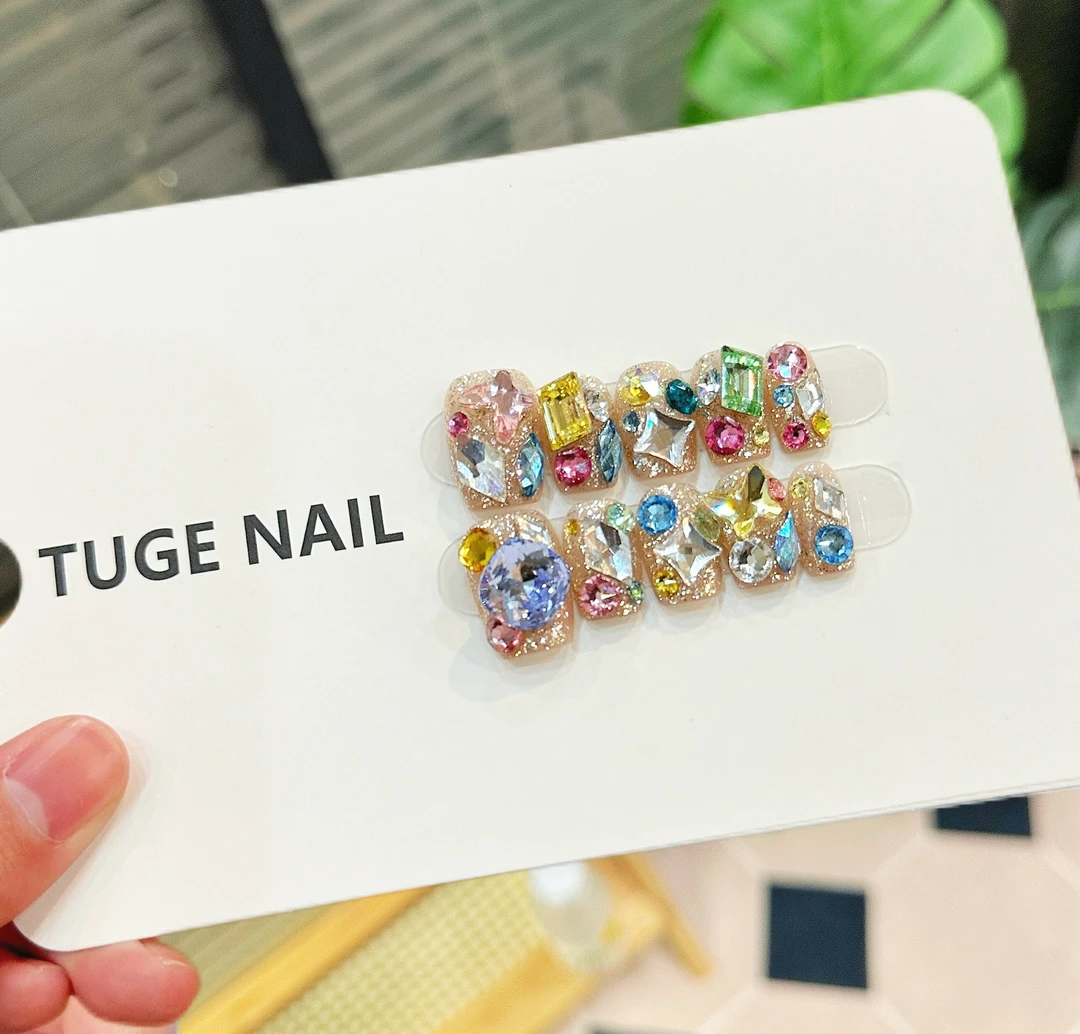 TugeNail“潘多拉”全华夏日满钻超闪美甲设计师穿戴甲-小然