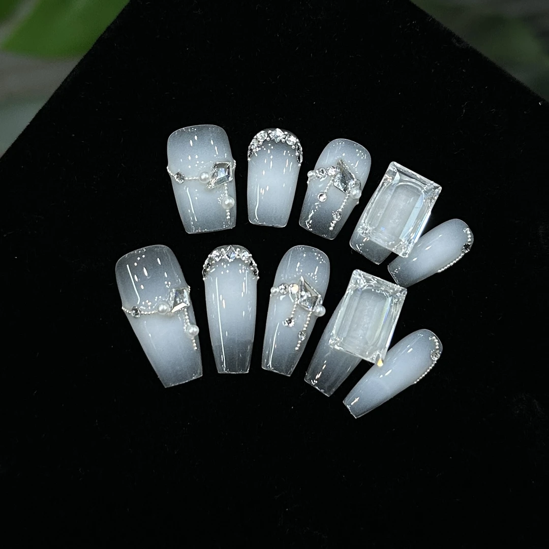 TugeNail“白百合”【施家全华】秋日婚礼高级感纯手工穿戴甲TGXX