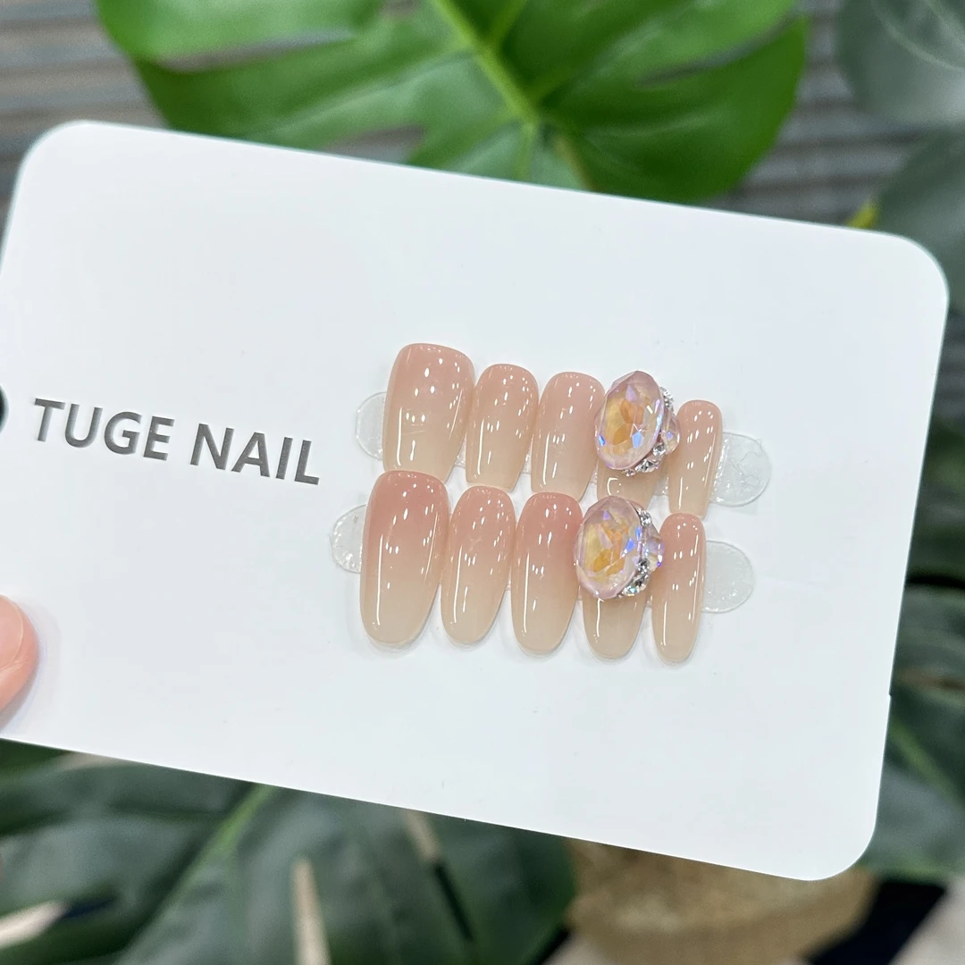 TugeNail【六六】“摩卡”华子彩钻美甲轻奢显白穿戴甲