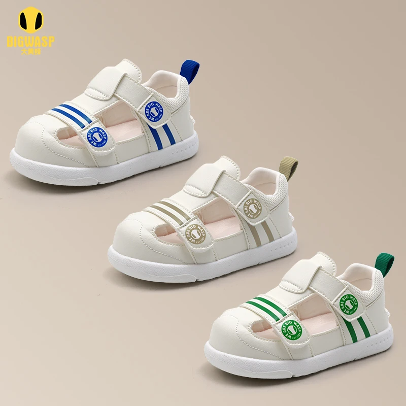 BIG WASP/大黄蜂【夏季凉鞋】新款男女宝儿童休闲软底学步机能鞋973