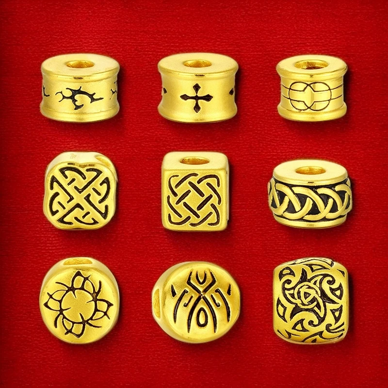 【多样性发货发其一】足金999 烤漆刺青黑金款路路通系列K情侣时尚