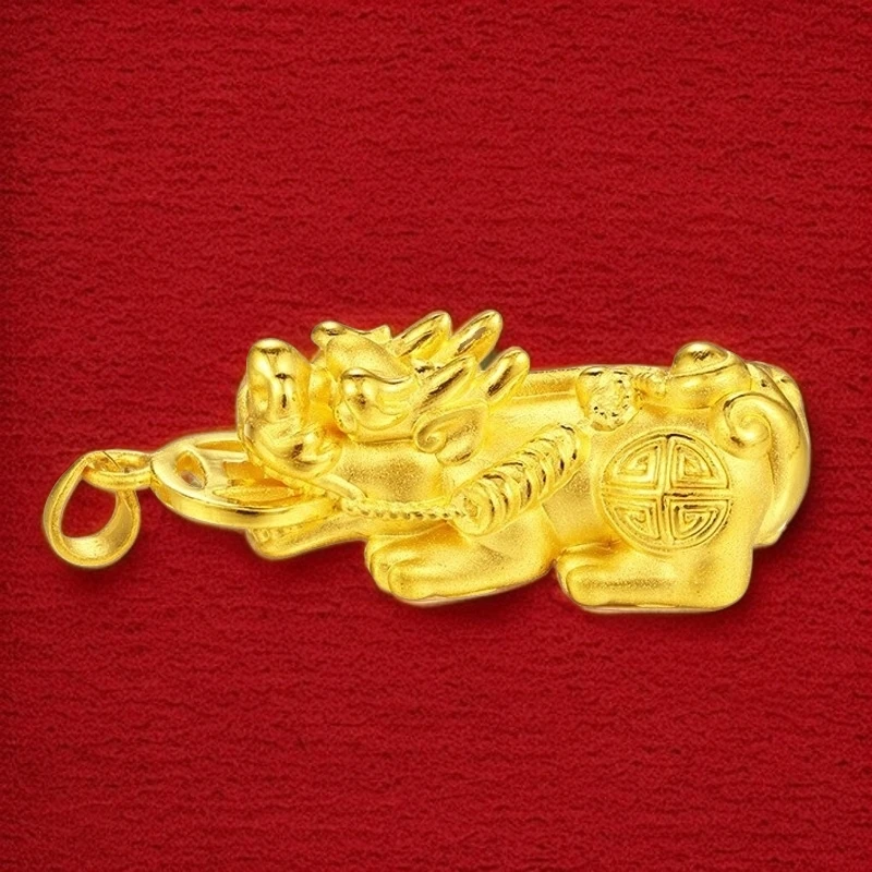 【抖音QIC质检发货】足金999  钱币貔貅吊坠S