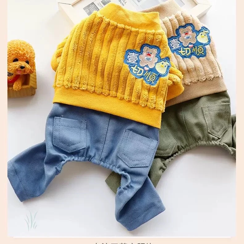 宠趣CQ748竖条灯芯绒秋款服装