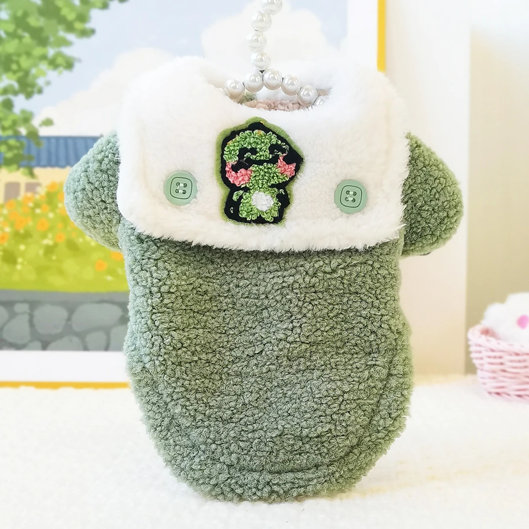 宠趣小型犬CQ660大翻领绒卫衣双层狗狗衣服网红款宠物小狗服饰