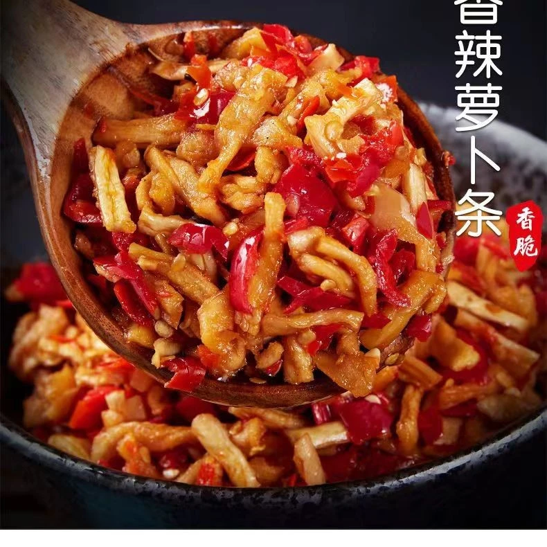 香辣萝卜条下饭菜萝卜干农家即食咸菜腌制脆萝卜丁榨菜酱菜280g
