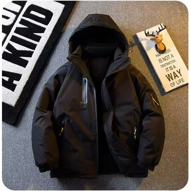 仓石一树冬季加厚加绒冲锋衣男士户外高端棉衣工装棉服夹克外套男