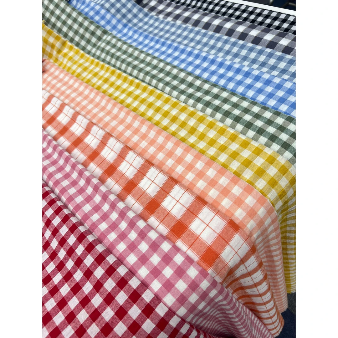 【格子布】宠粉福利纯棉色织水洗棉面料全棉布料宽幅2.4米连拍连裁