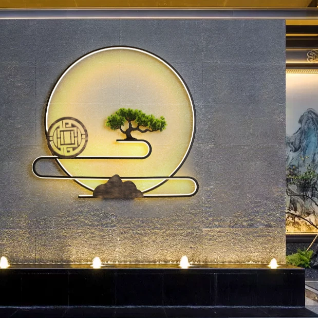 壁画灯中式户外庭院灯别墅景观走廊简约新中式禅意墙壁灯花园装饰