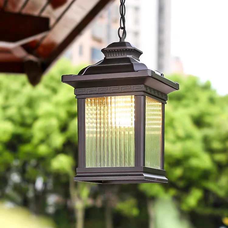 户外吊灯防水中式屋檐走廊葡萄架凉亭子室外露台庭院太阳能吊灯