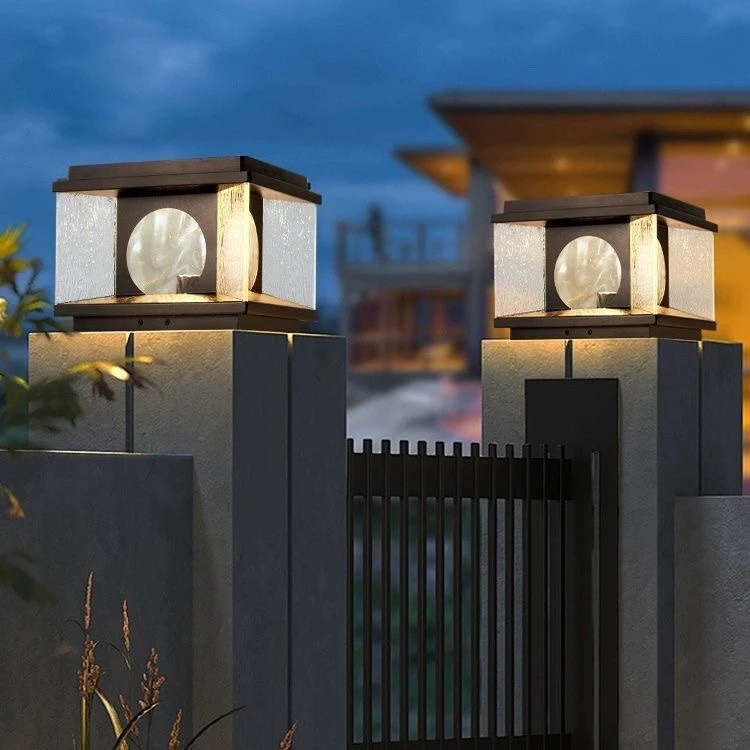 太阳能柱头灯户外庭院门柱灯别墅大门柱子灯围墙立柱灯院墙围墙灯