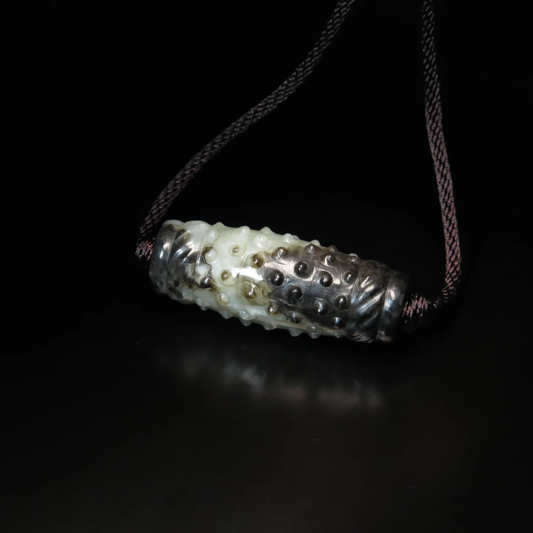 明代谷纹勒子/MZ380866/和田玉/民族文物