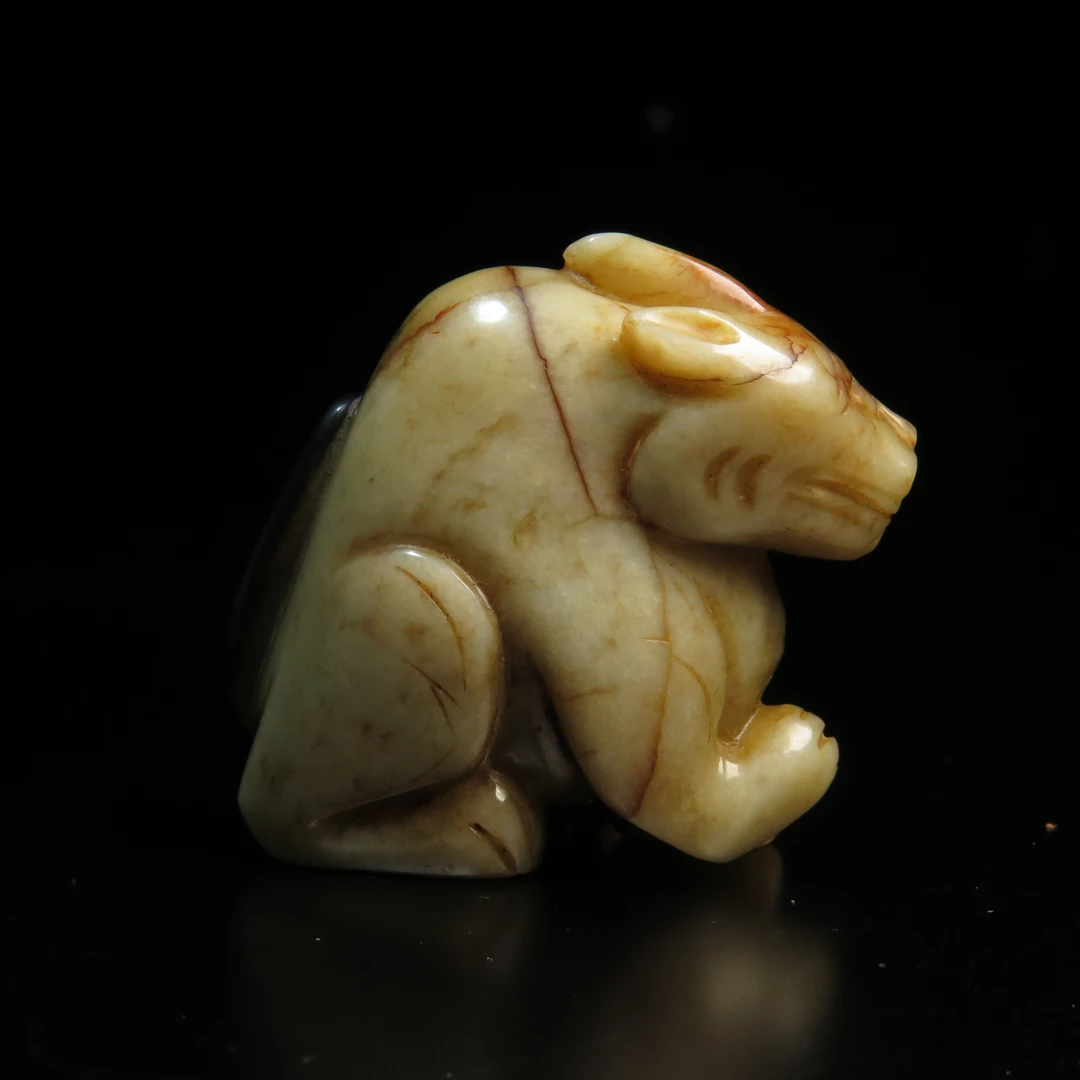 清代玉瑞兽/MZ379314/和田玉/民族文物