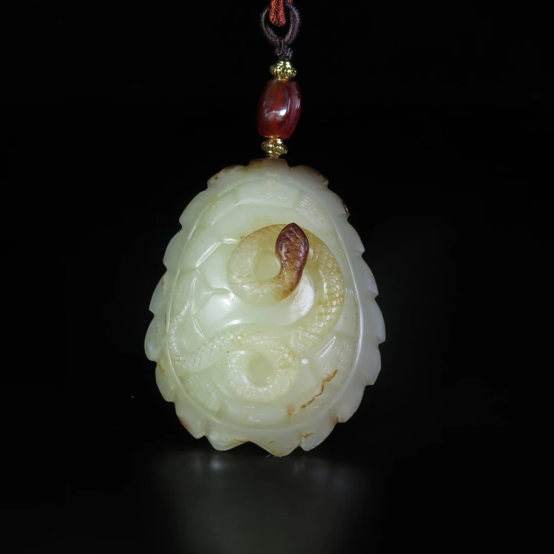 清中期刻字玉龟甲/MZ424810/和田玉/民族文物