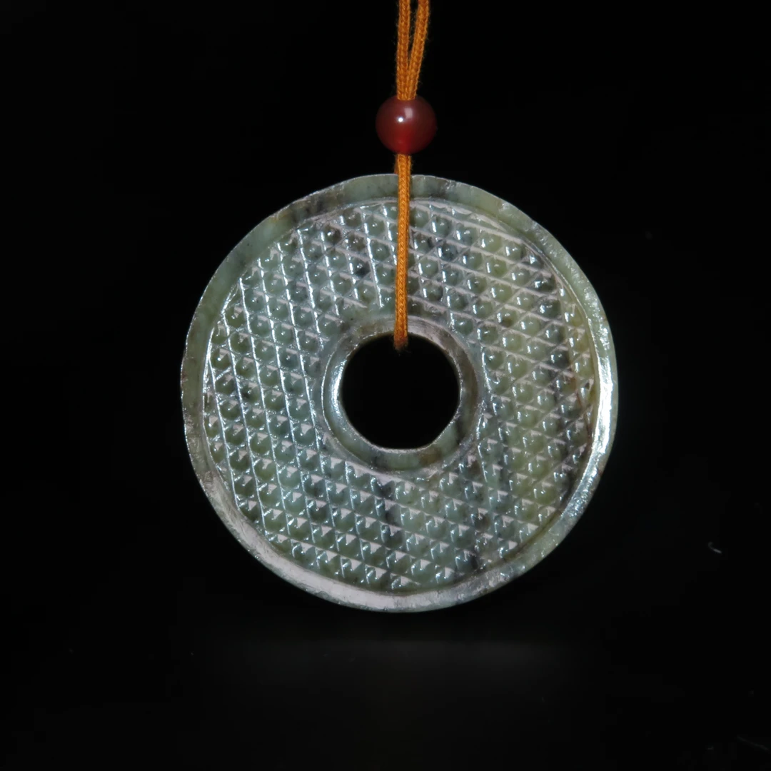 晚清民国谷纹玉璧/MZ492175/和田玉/民族文物