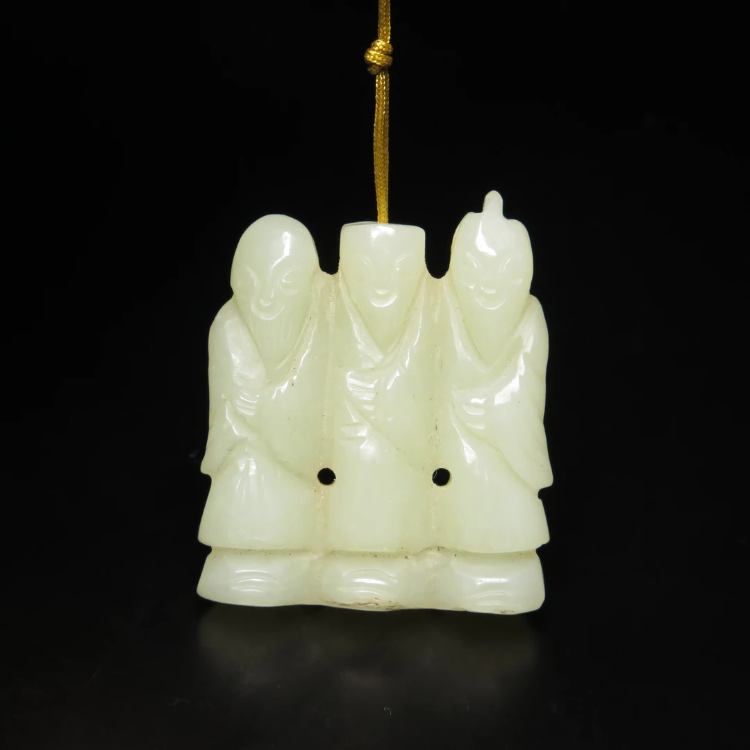 民国福禄寿挂件/MZ189675/和田玉/民族文物