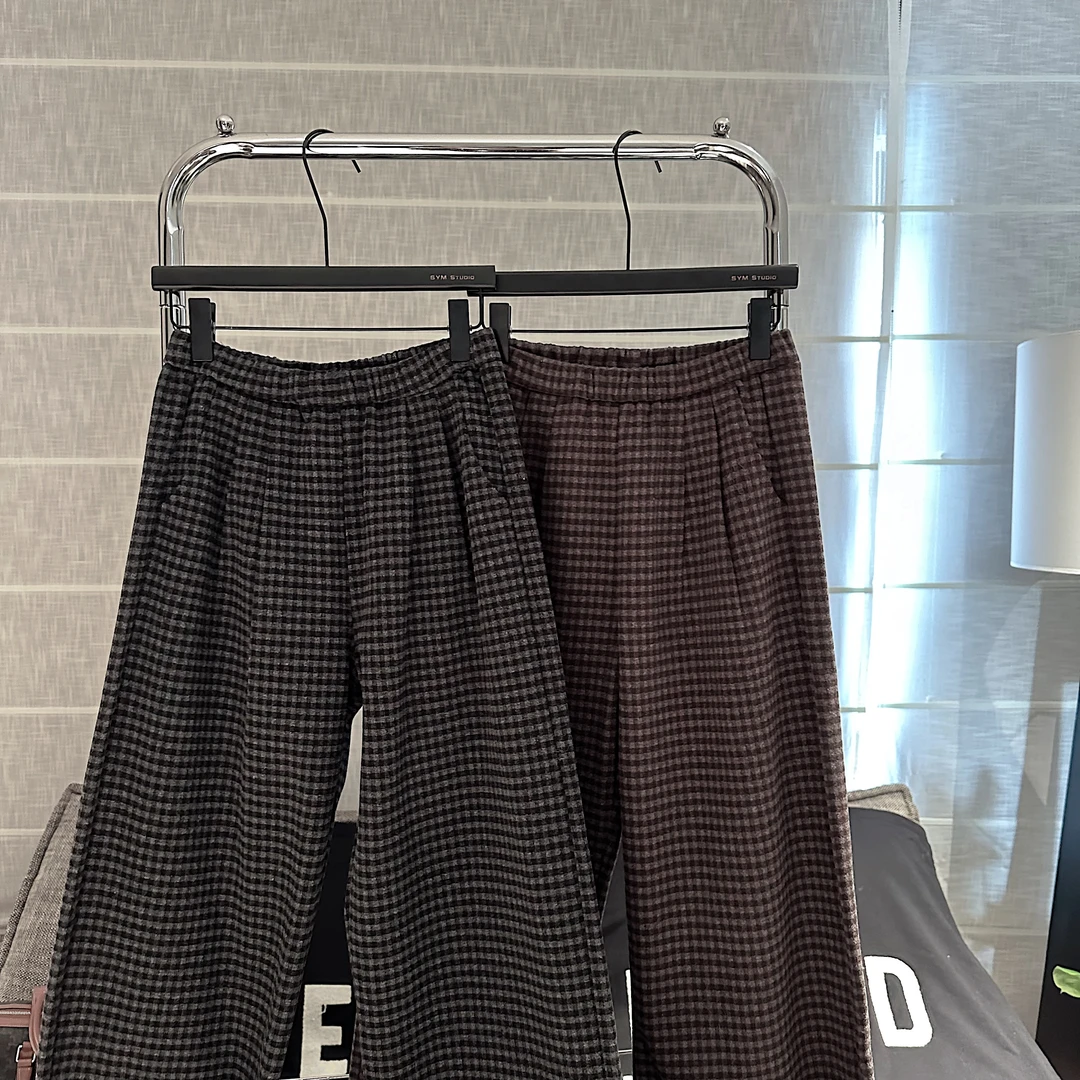 【慵懒自由派】格子 休闲裤