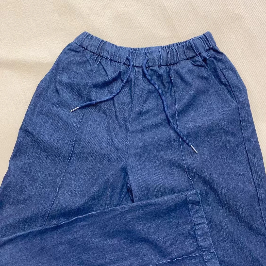 阔腿牛仔裤女式显瘦高腰今年夏季流行遮胯香蕉裤梨形身材