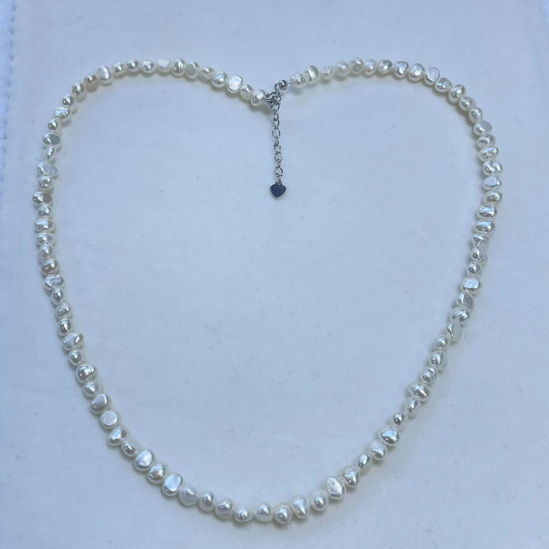 巴洛克碎银子珍珠项链个性优雅时尚百搭素款气质