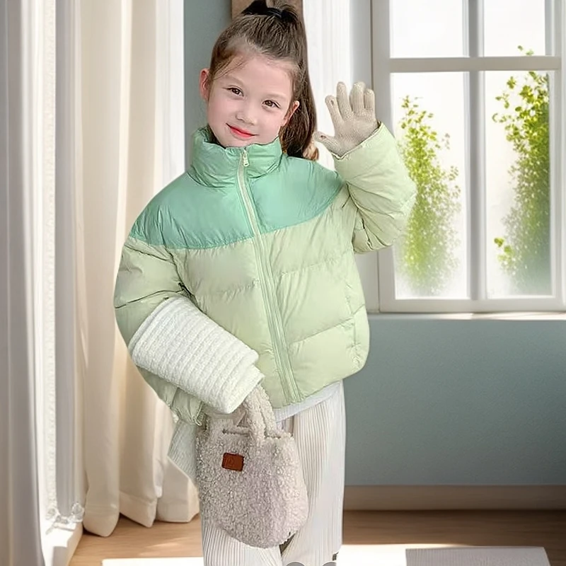 2024新款儿童中大童棉服加厚保暖立领短款亲子装面包服帅气外套