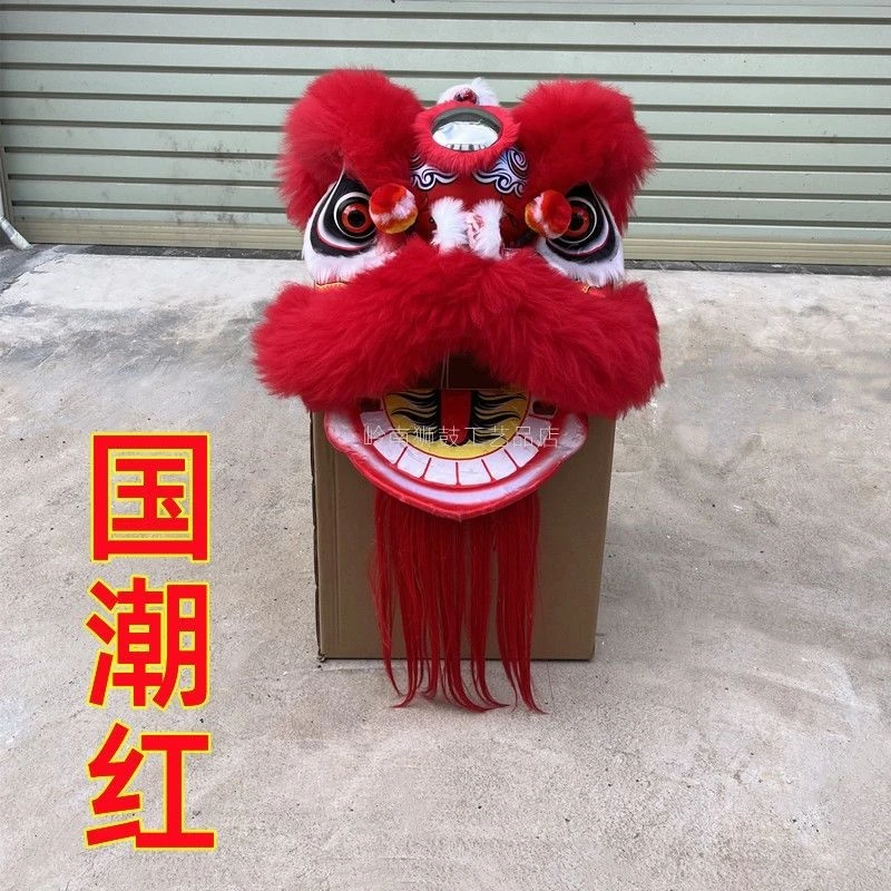 10寸儿童泡沫狮头新型醒狮可眨眼舞狮子舞台节目表演儿童玩具