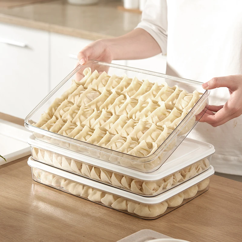 家用饺子盒冰箱专用饺子收纳盒厨房大容量冷冻食品馄饨加厚储物盒