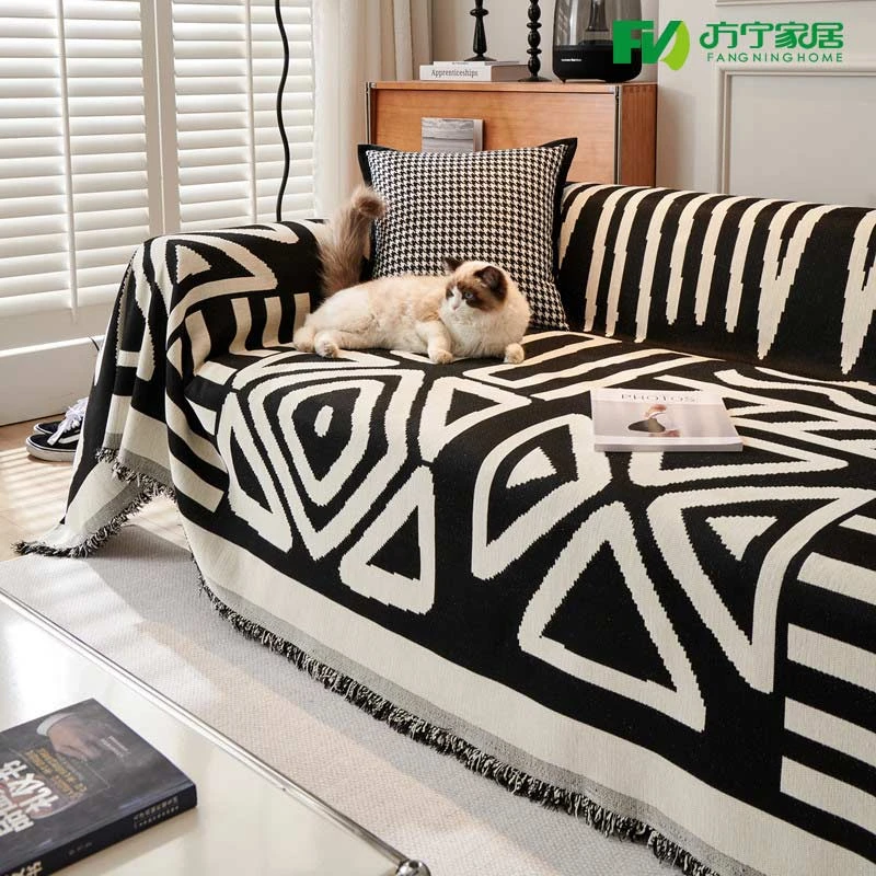 雪尼尔沙发盖布巾万能沙发套波西米亚风盖巾防尘四季通用沙发垫