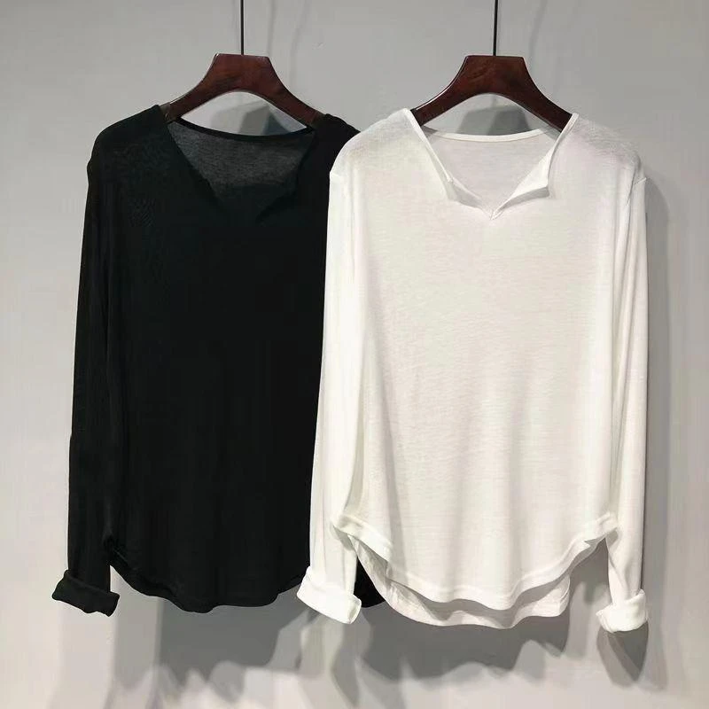 2-300斤防晒t恤女夏季胖MM薄款防晒衣罩衫微透宽松长袖打底衫上衣