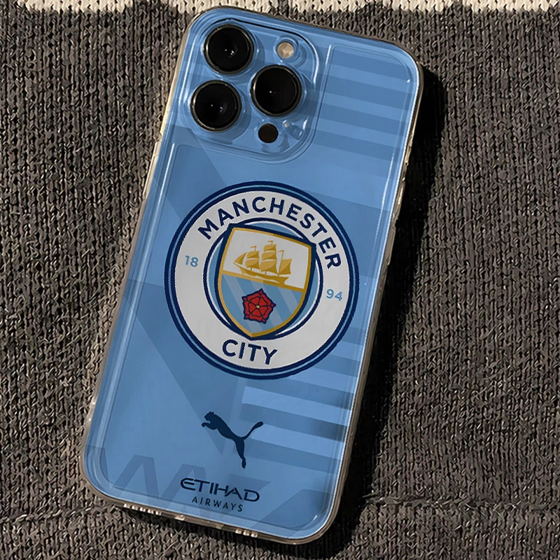 曼城队微个性ins苹果15手机壳iPhone14/12软壳华为vivo小米oppo