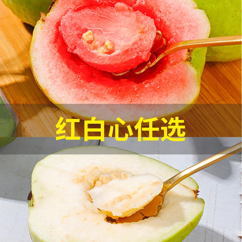 新鲜软糯红心芭乐水果1/5斤番石榴产地直销新鲜红心番石榴香甜