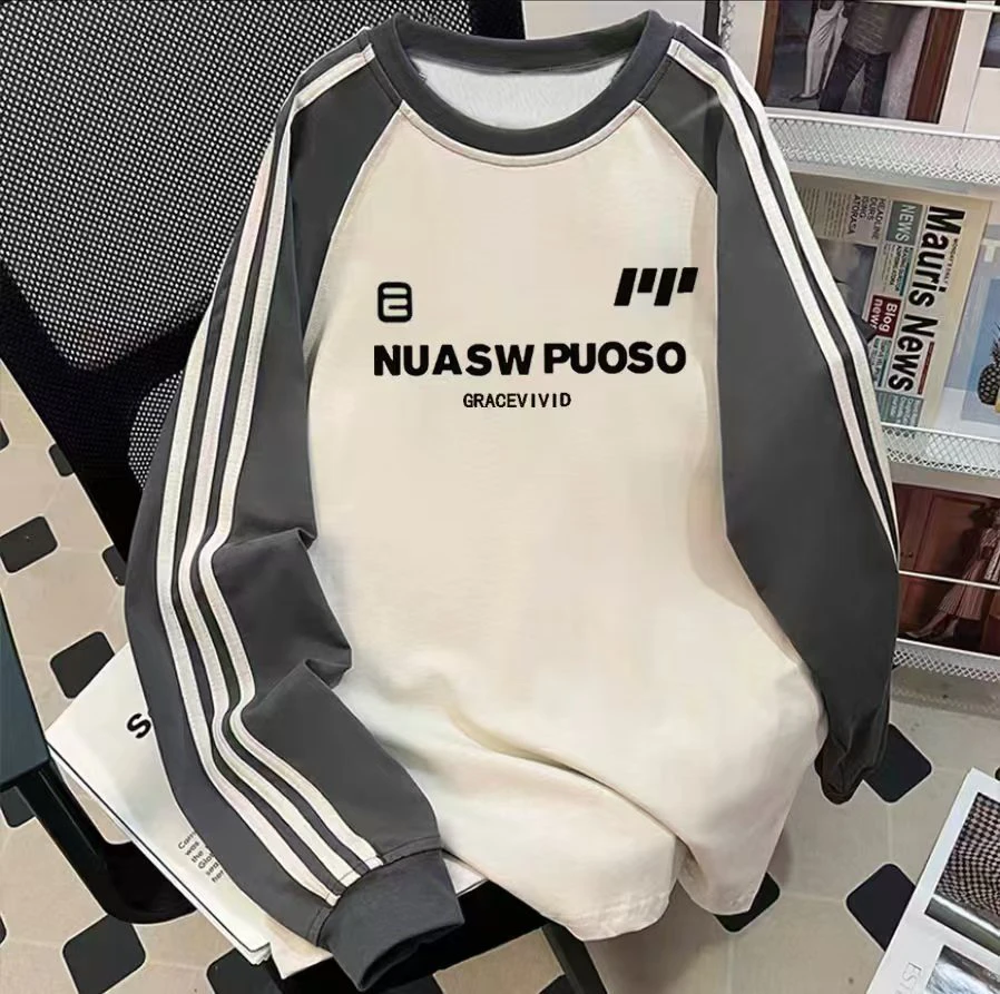 冬季新款青少年一体绒拼接款卫衣891