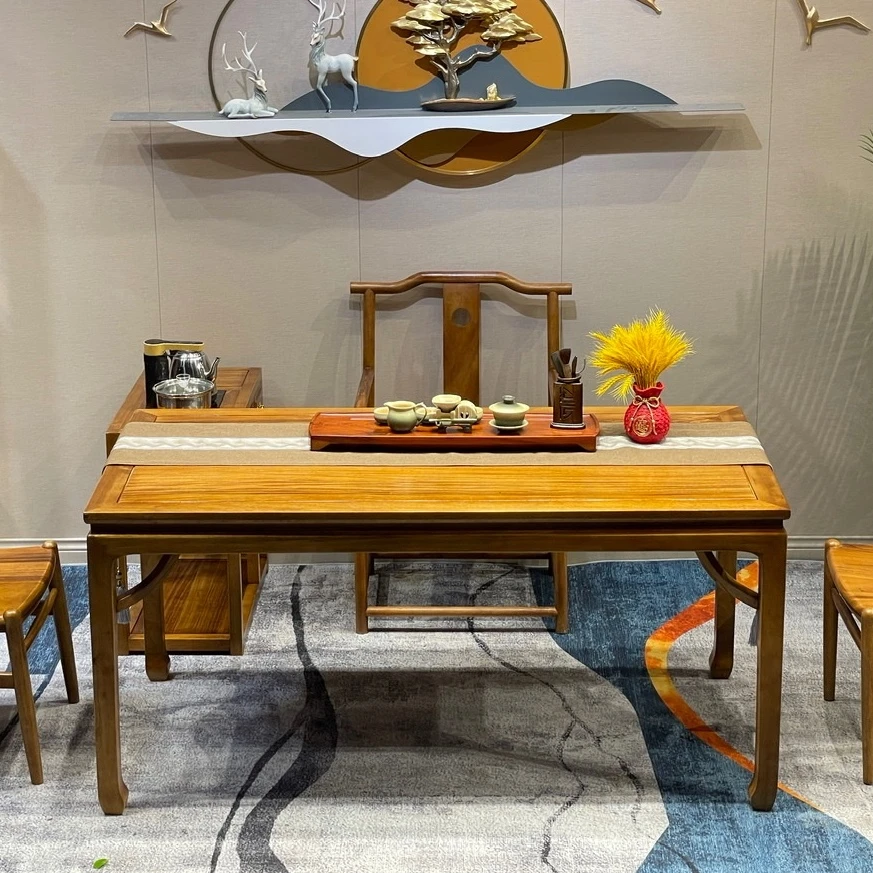 工厂直销包邮【干泡马蹄桌】进口南美胡桃木 新中式