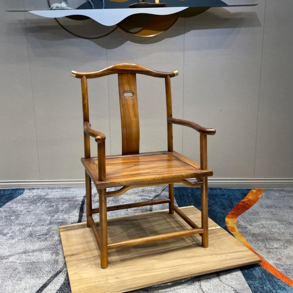 工厂直销包邮【海棠主椅】进口南美胡桃木 新中式