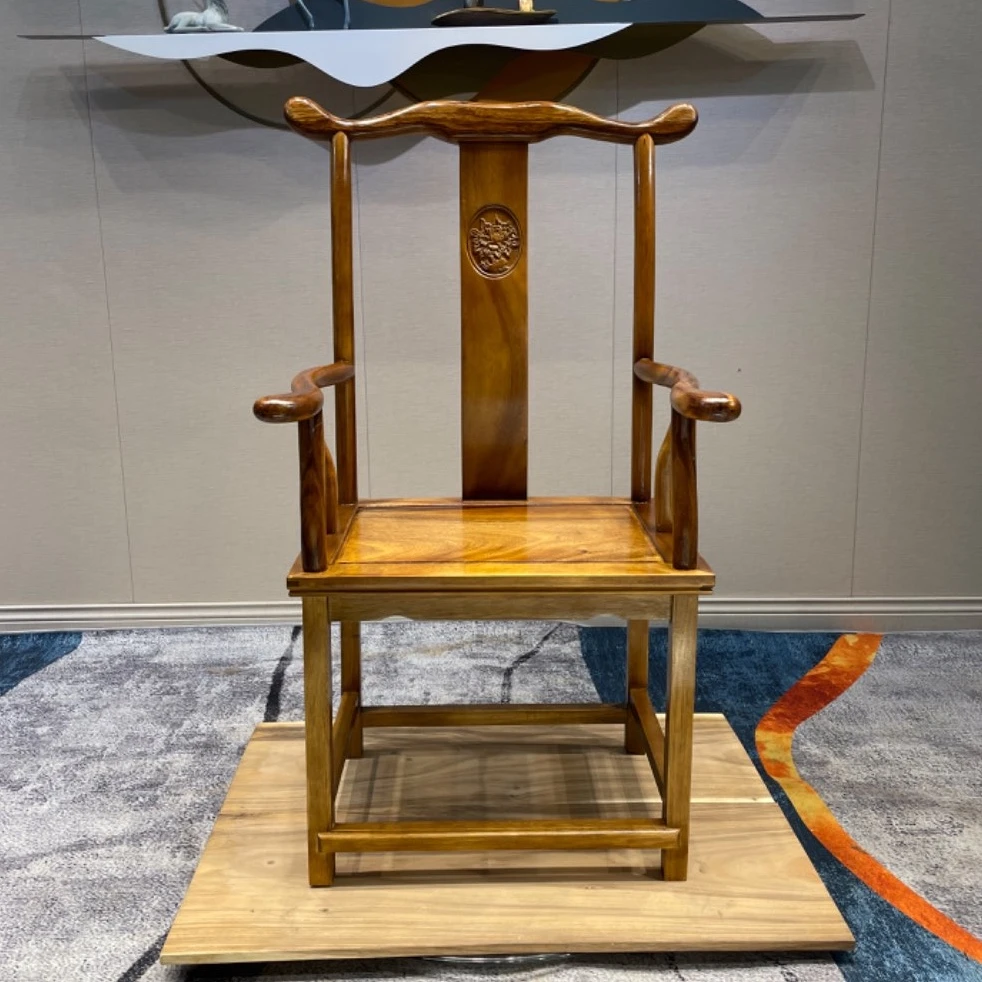 工厂直销包邮【大官帽主椅】进口南美胡桃木 新中式