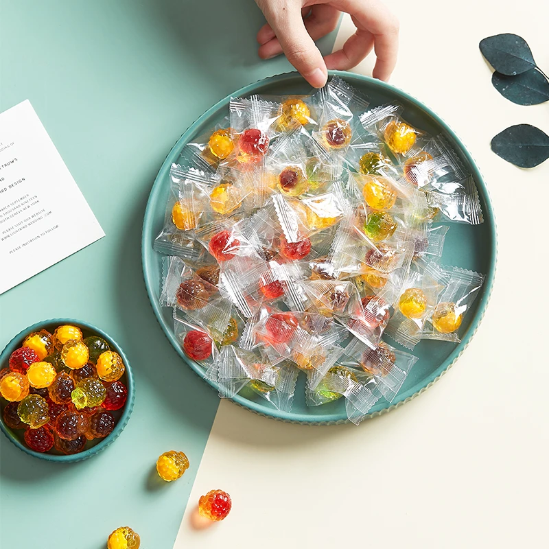 【赠桶可选】爆浆果汁软糖添加维生素C水果高颜值夹心少女糖果零食
