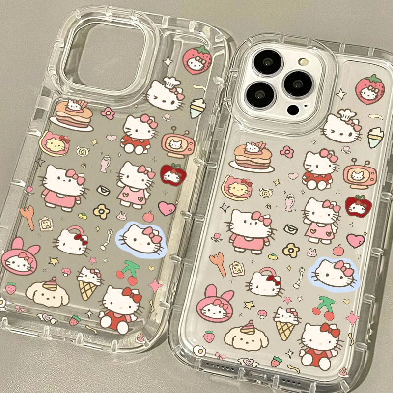 卡通kitty猫适用于苹果华为/OPPO/VIVO/小米/荣耀全包透明手机壳