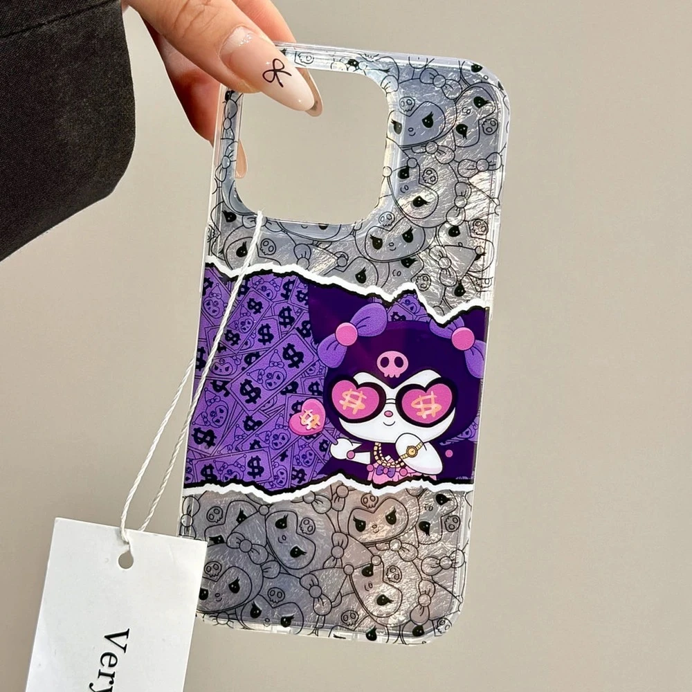 卡通金钱库洛米适用苹果/华为/OPPO/荣耀/VIVO小米全包防摔手机壳