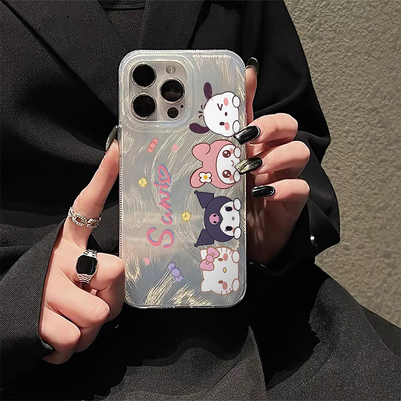 羽纱卡通三丽鸥适用苹果/华为OPPO/VIVO荣耀小米全包防摔手机壳