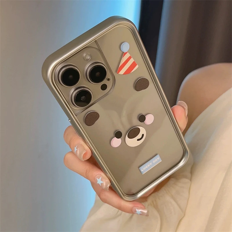 卡通小熊表情适用iPhone14/15promax苹果13/12/11手机壳xR防摔78p