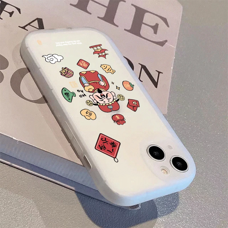 新年财神爷适用苹果/华为/荣耀oppo/vivo/小米全包防摔情侣手机壳