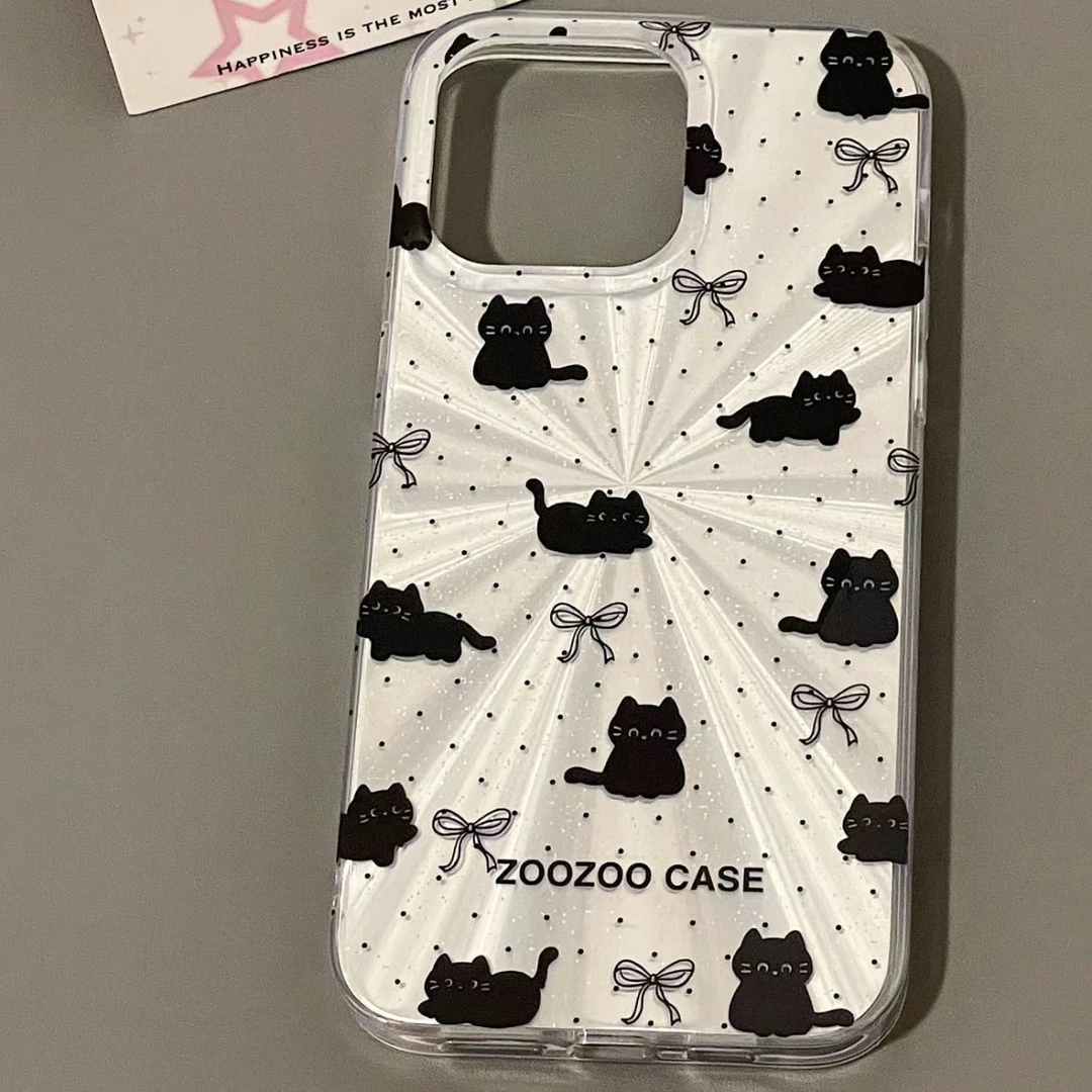 卡通可爱猫咪适用苹果/华为/OPPO/荣耀/VIVO/小米全包防摔手机壳